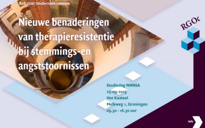 25 september 2015: Studiedag NNNSA: Nieuwe benaderingen van therapieresistentie bij stemmings-en angststoornissen